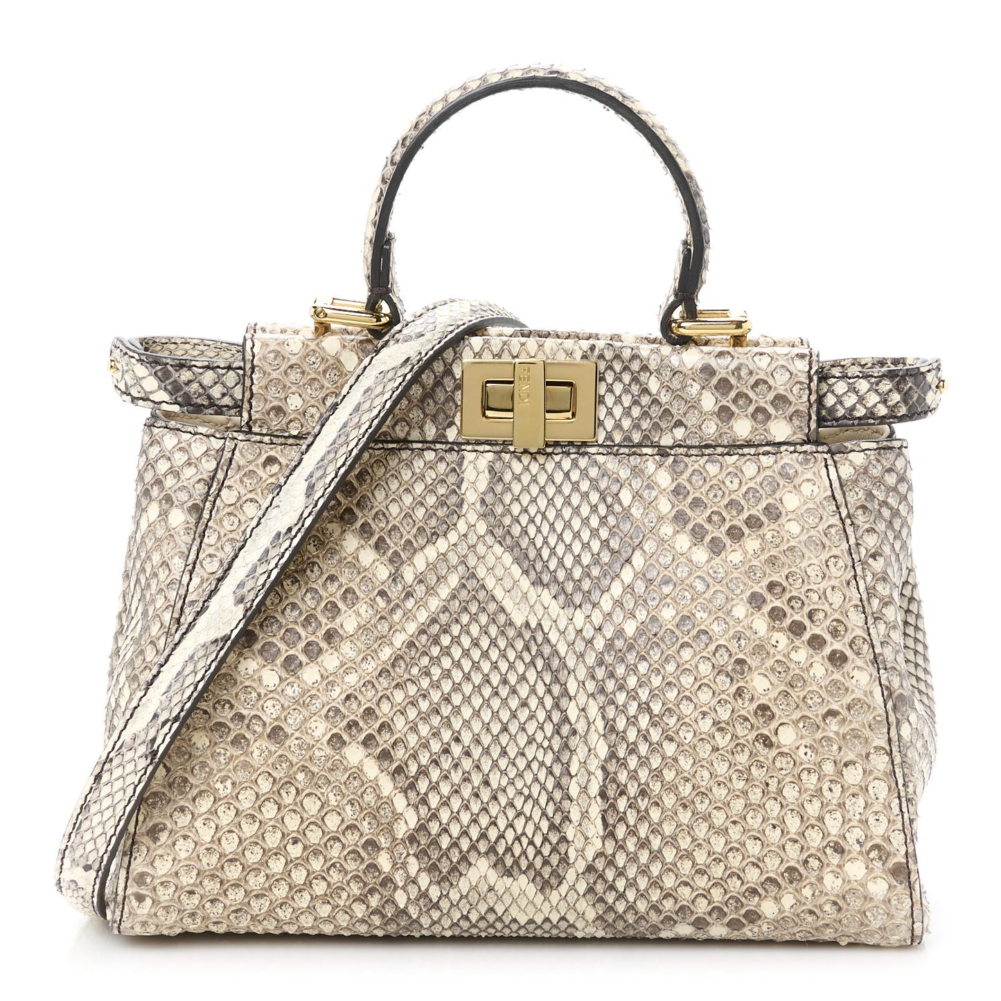 Snakeskin Shiny Nappa Mini Peekaboo Iconic Satchel Daisy Roccia Camelia