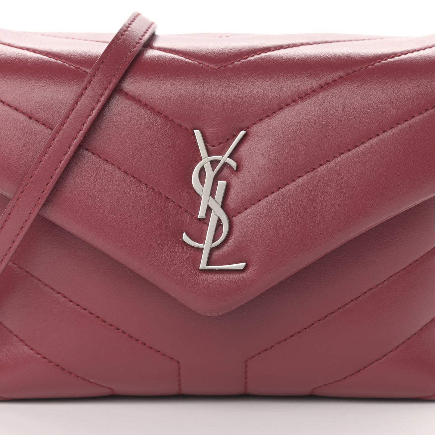 Calfskin Y Quilted Monogram Toy Loulou Crossbody Bag Rouge