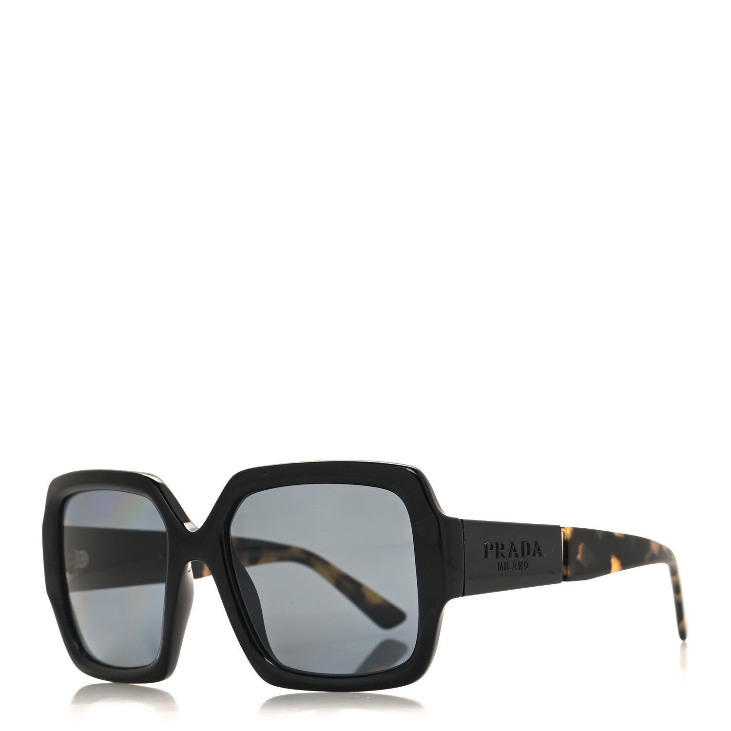 Prada Oversized Monochrome Sunglasses SPR 21X Black Tortoise 1 of 7