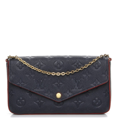 Louis Vuitton Empreinte Pochette Felicie Chain Wallet Marine Rouge 1 of 8