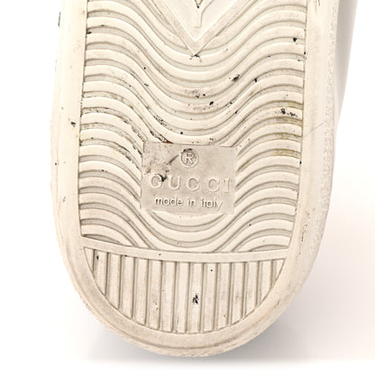 Gucci Calfskin Web Floral Embroidered Womens Ace Sneakers 37 White 7 of 11