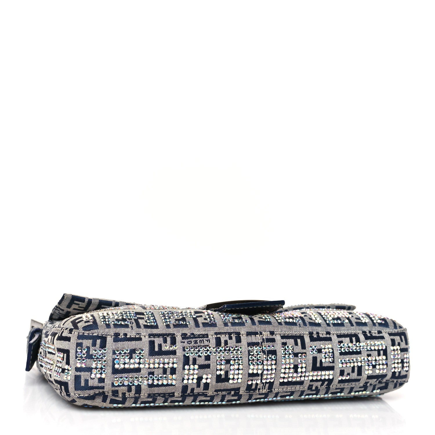 Fendi Zucchino Crystal Baguette Navy 4 of 8