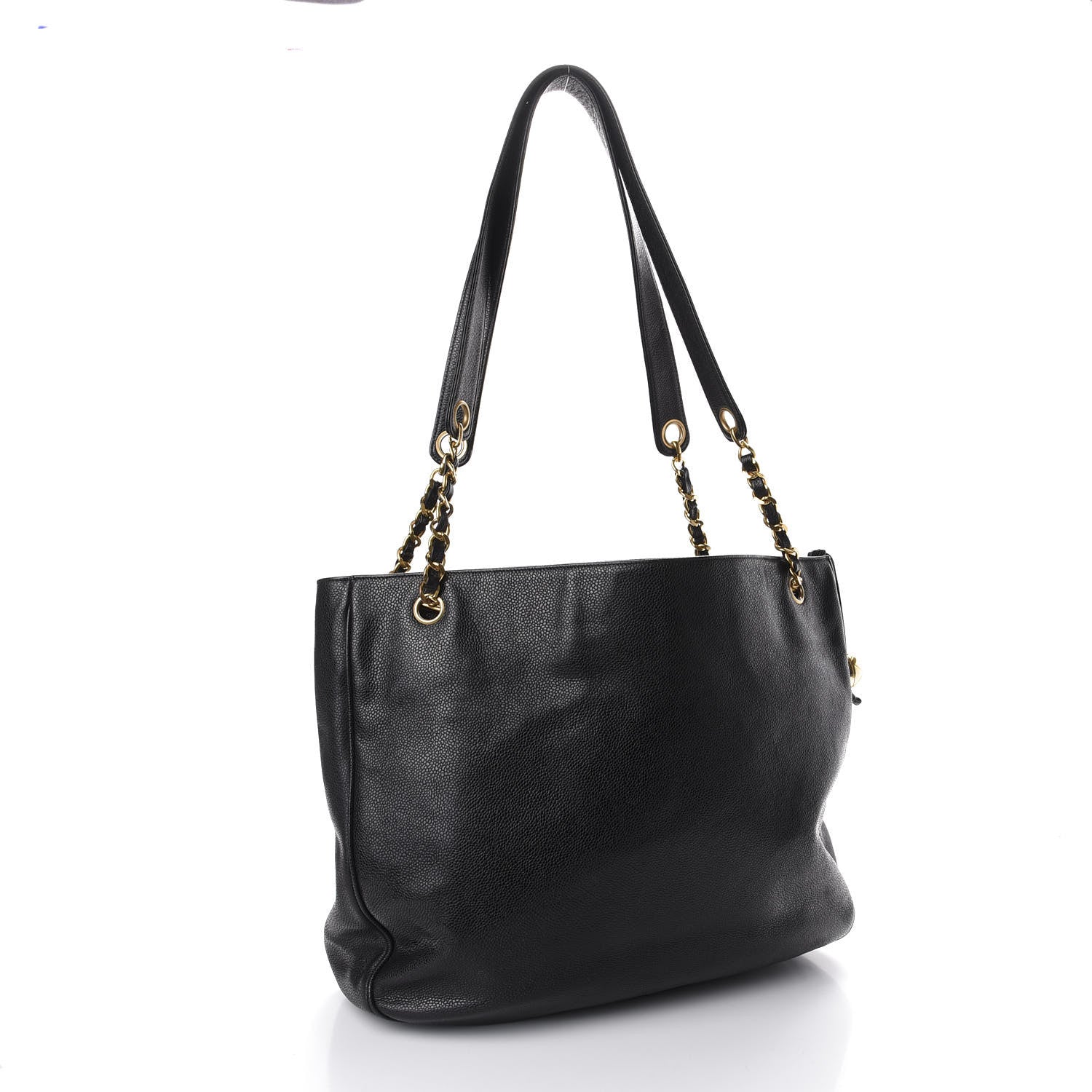 Chanel Caviar Large CC Shoulder Bag Black 2 of 13