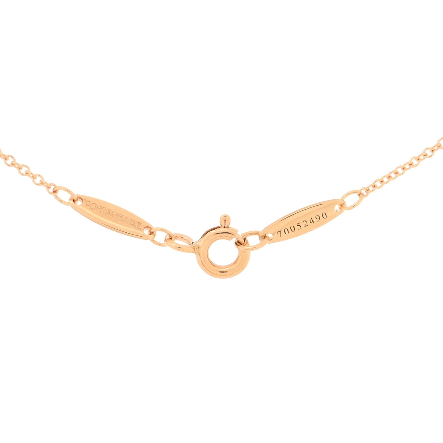 18K Rose Gold Diamond .21ct Elsa Peretti Diamonds by the Yard Pendant Necklace