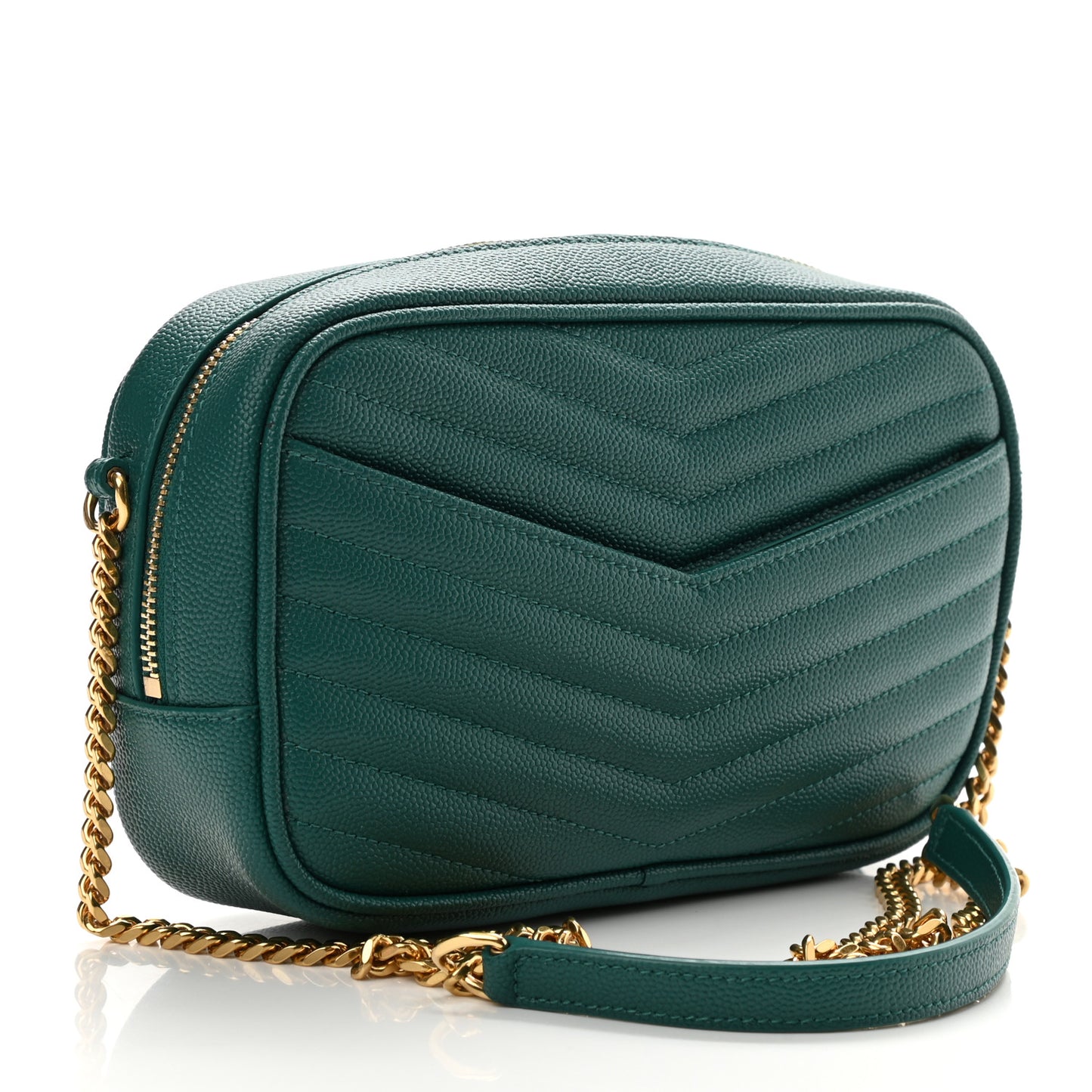 Grain De Poudre Matelasse Monogram Mini Lou Camera Bag Brilliant Grass
