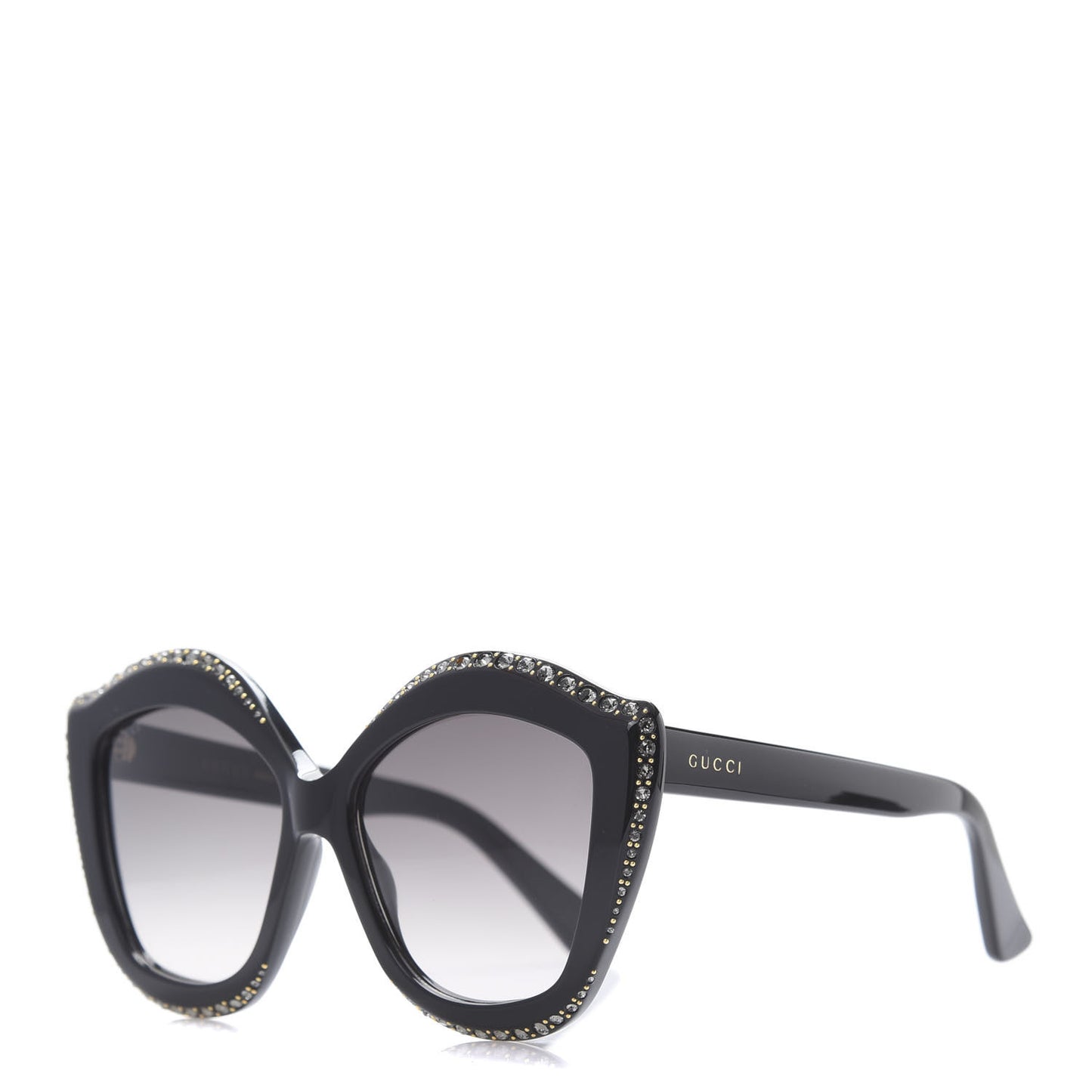 Crystal Cat Eye GG0118S Sunglasses Black