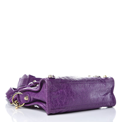 Balenciaga Agneau Giant 12 Gold Hardware Mini City Ultraviolet 4 of 11