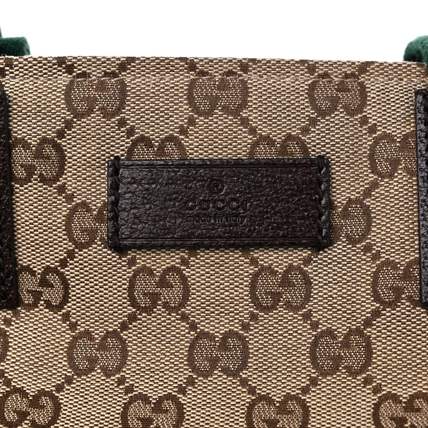 Gucci GG Monogram Medium Web Handle Bucket Tote Dark Brown 14 of 15