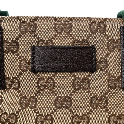 Gucci GG Monogram Medium Web Handle Bucket Tote Dark Brown 14 of 15