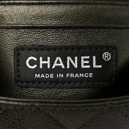 Chanel Metallic Caviar Quilted Mini Rectangular Flap Dark Grey 6 of 10