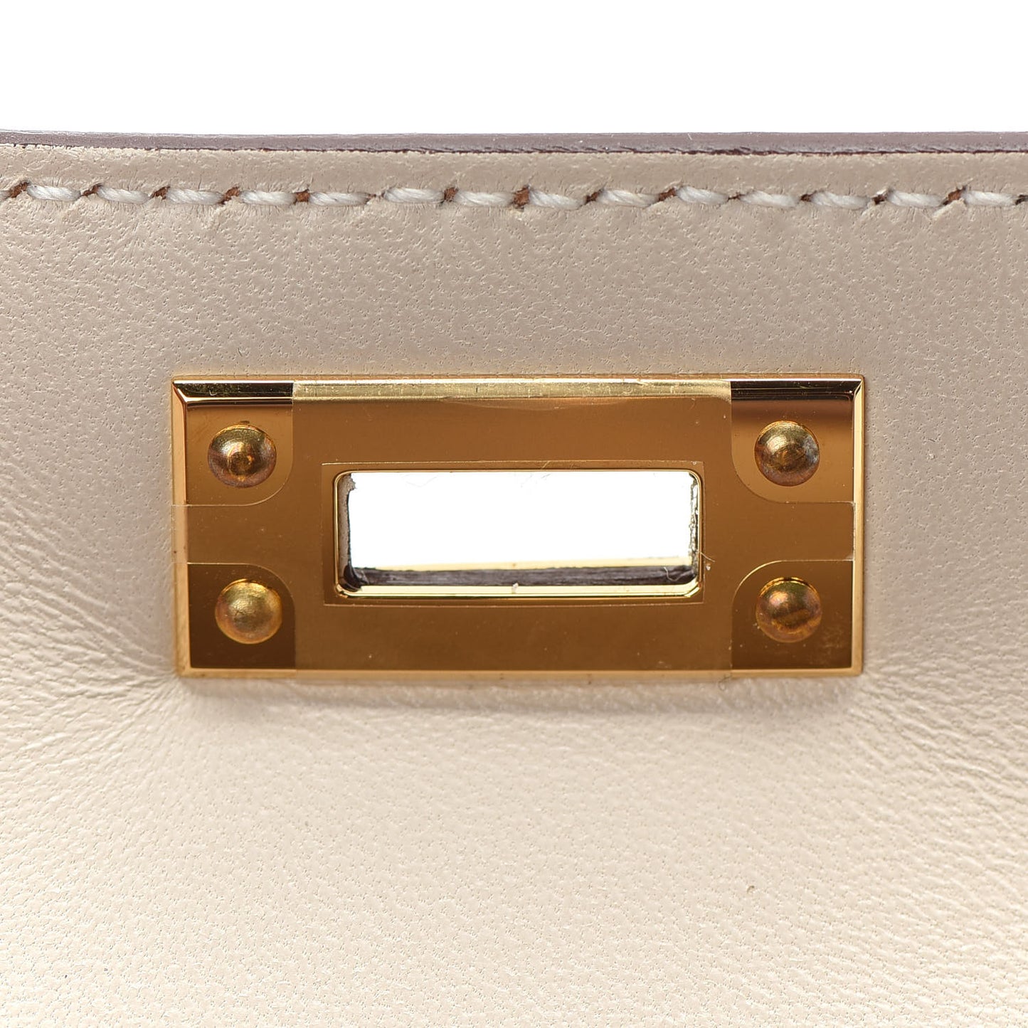 Epsom Horseshoe Mini Kelly Sellier 20 Craie Gold