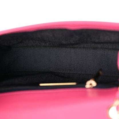Chanel Lambskin CC Mania Flap Bag Pink 5 of 11