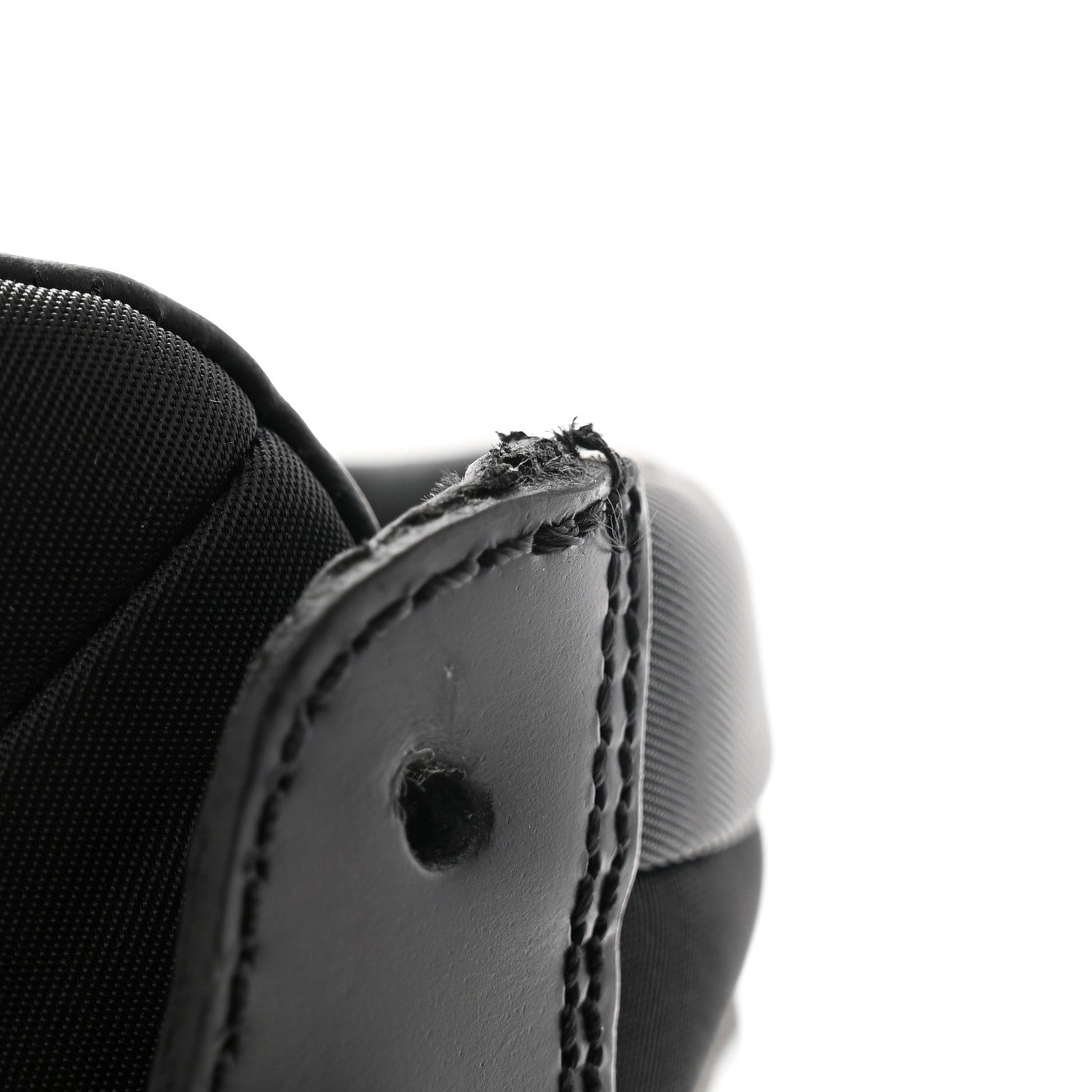 Prada Spazzolato Rois Re-Nylon Triangle Logo Womens High Top Sneakers 39 Black 10 of 11