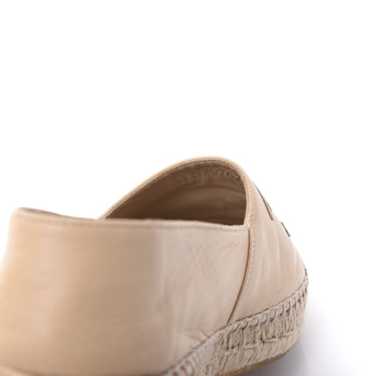 Chanel Lambskin CC Espadrilles 38 Beige Black 8 of 9