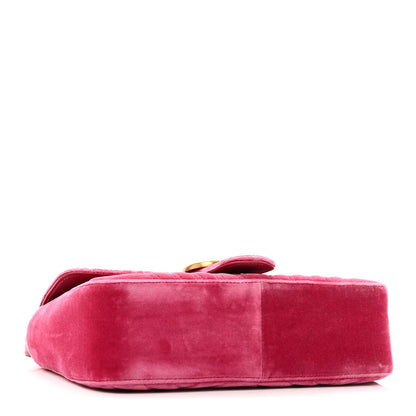 Gucci Velvet Matelasse Small GG Marmont Shoulder Bag Light Raspberry Rose 4 of 10