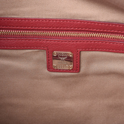 MCM Grained Calfskin Large Hobo Ruby Tan 6 of 12