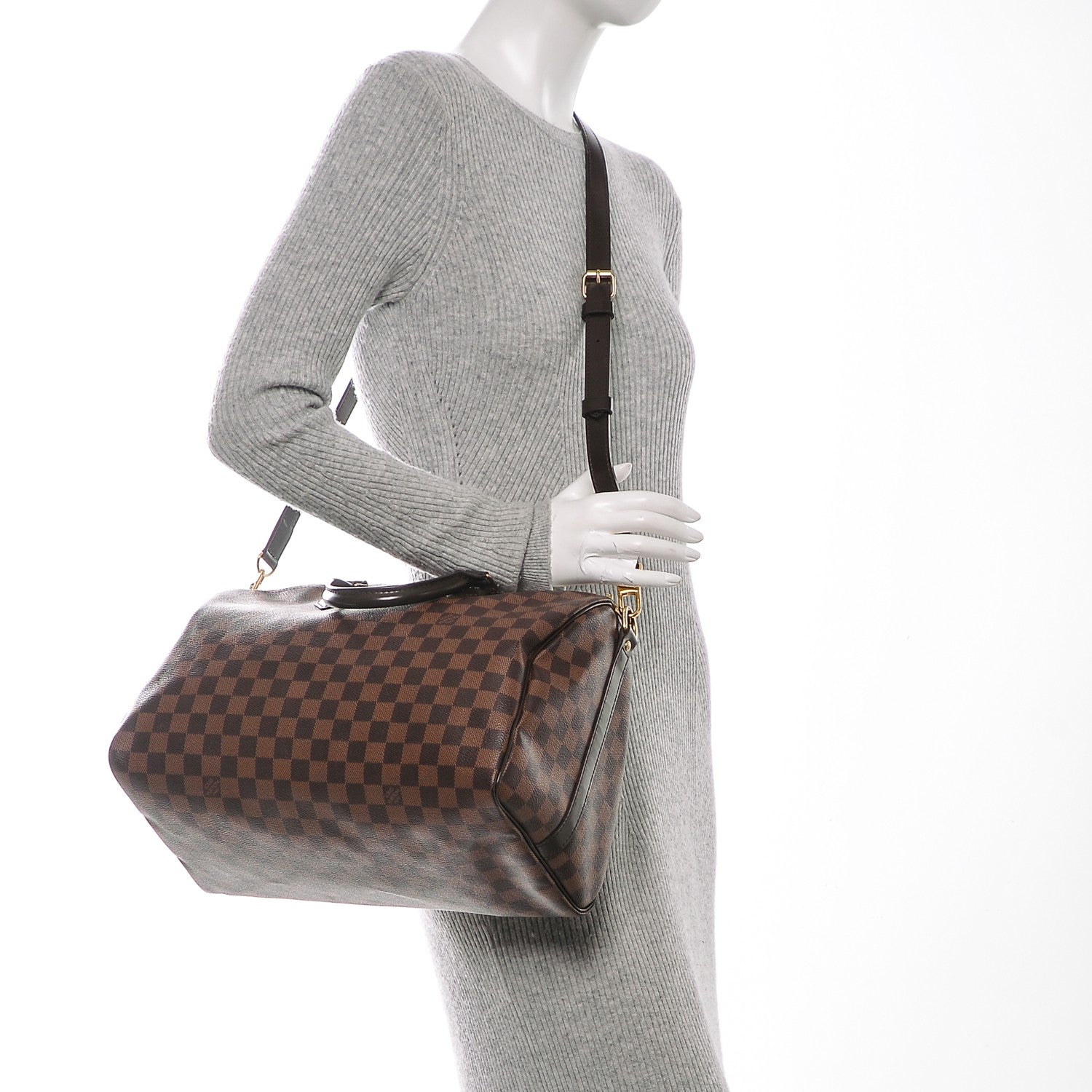 Louis Vuitton Damier Ebene Speedy Bandouliere 35 2 of 6