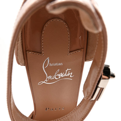 Christian Louboutin Patent Lock Strap 85 Pumps 40 Nude 8 of 9
