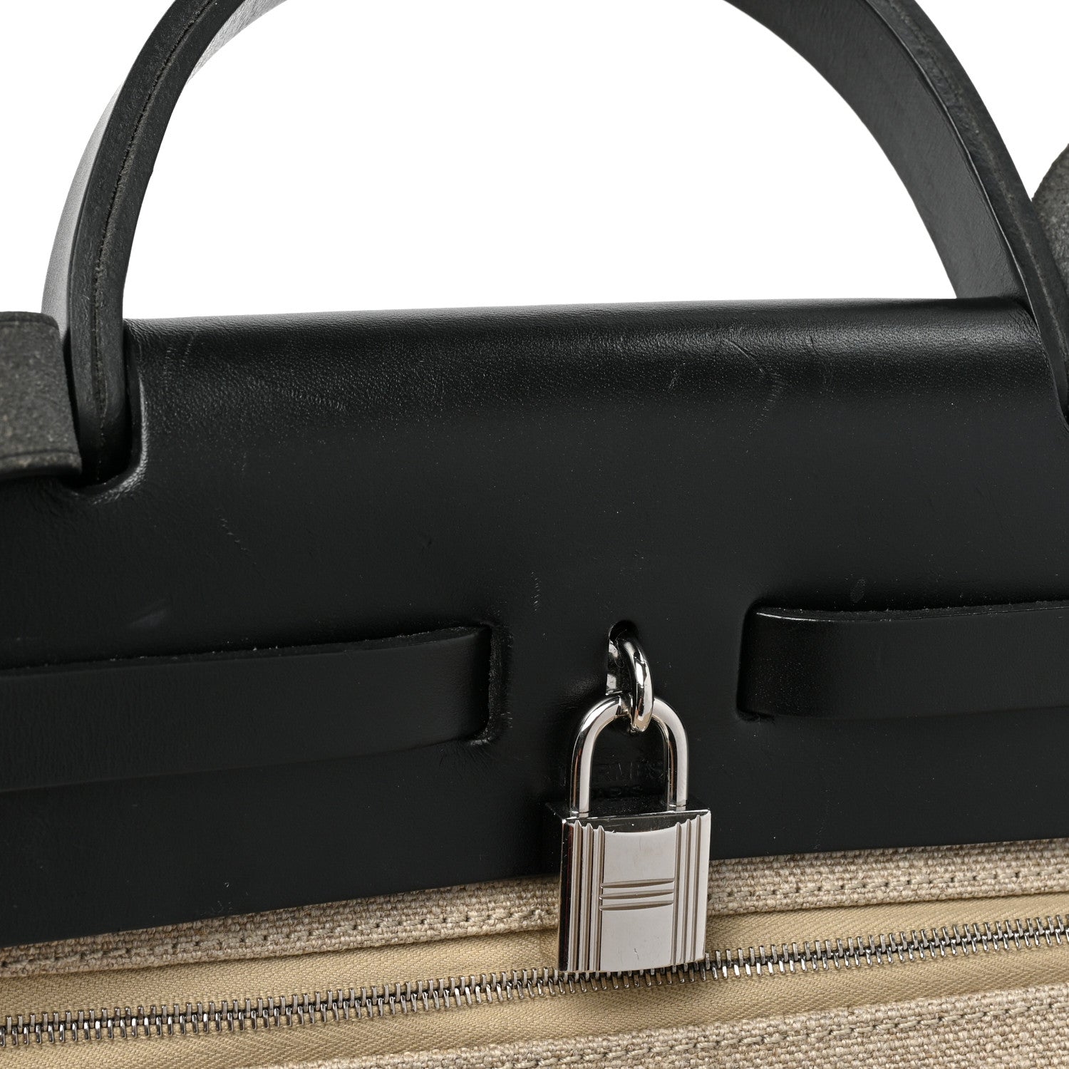 Hermes Military Toile Vache Hunter Herbag Zip Retourne 31 PM Ficelle Black 12 of 12