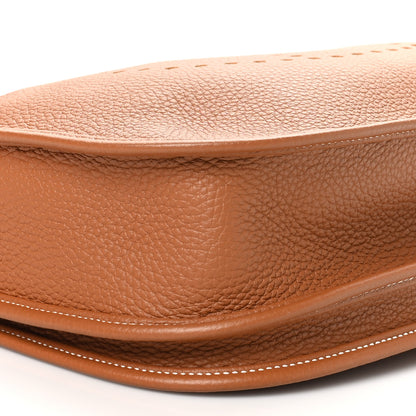 Hermes Taurillon Clemence Evelyne III PM Gold 9 of 11