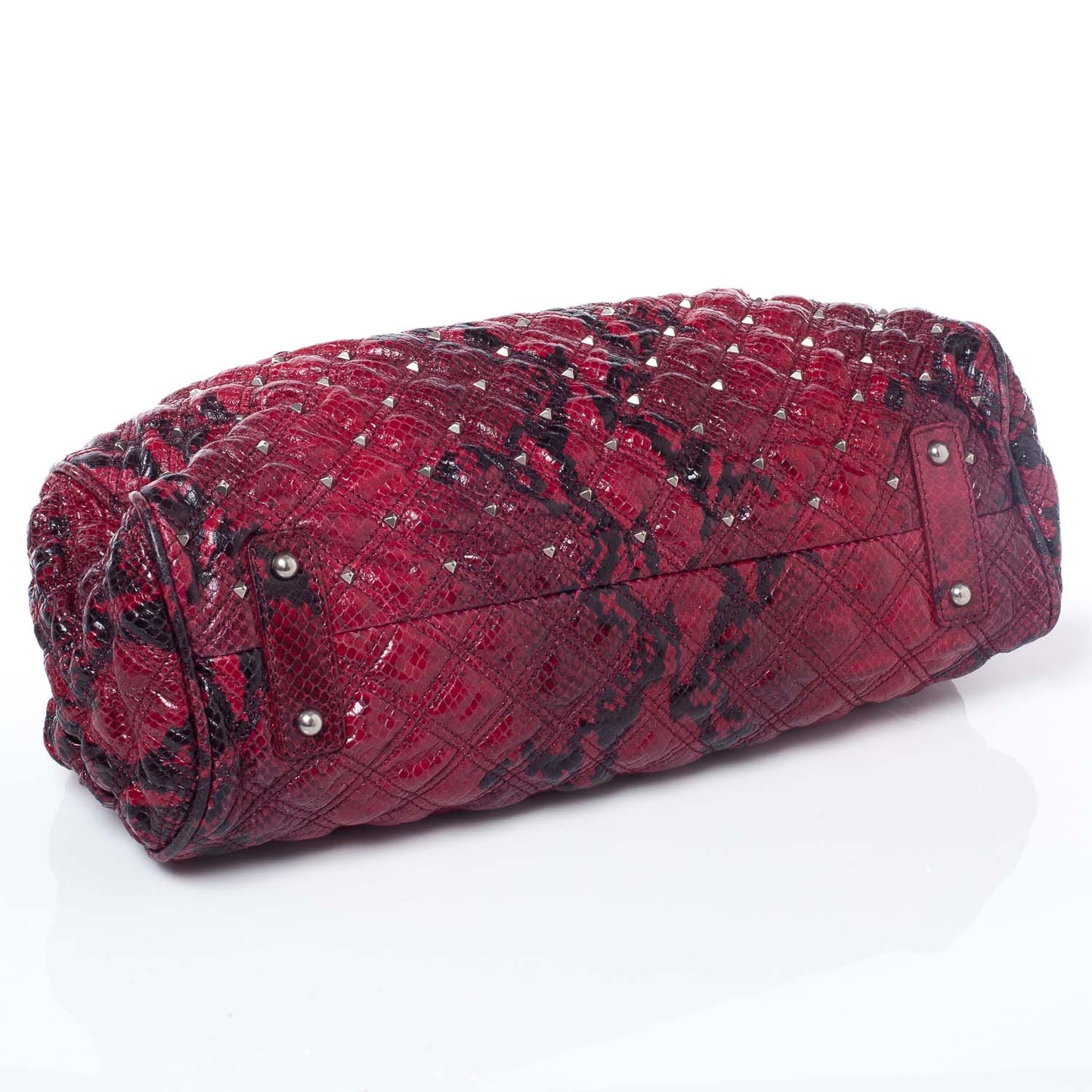 Python Embossed Leather Stardust Stam Bordeaux