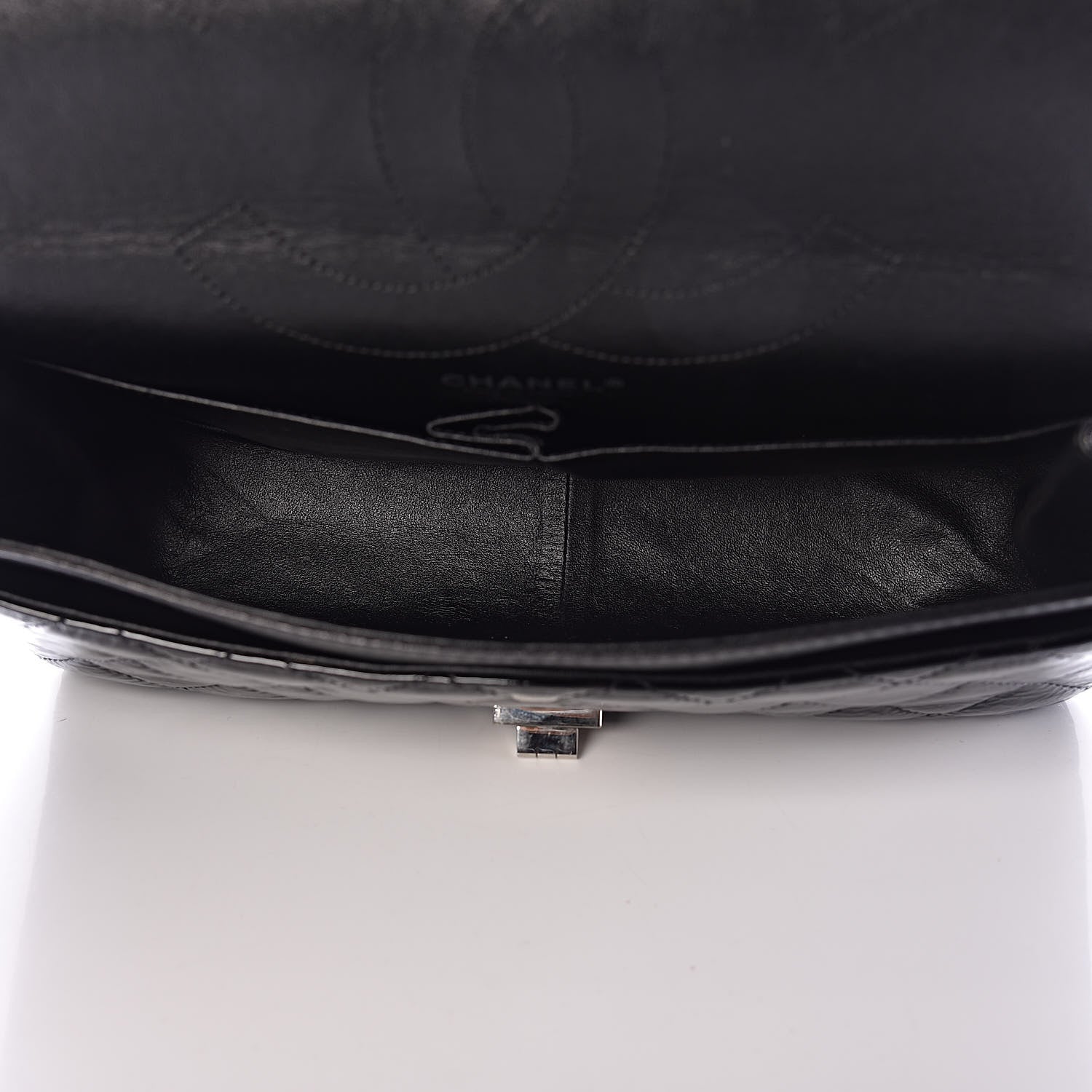 Chanel Distressed Patent Quilted 2.55 Reissue 227 Flap Black 5 of 16