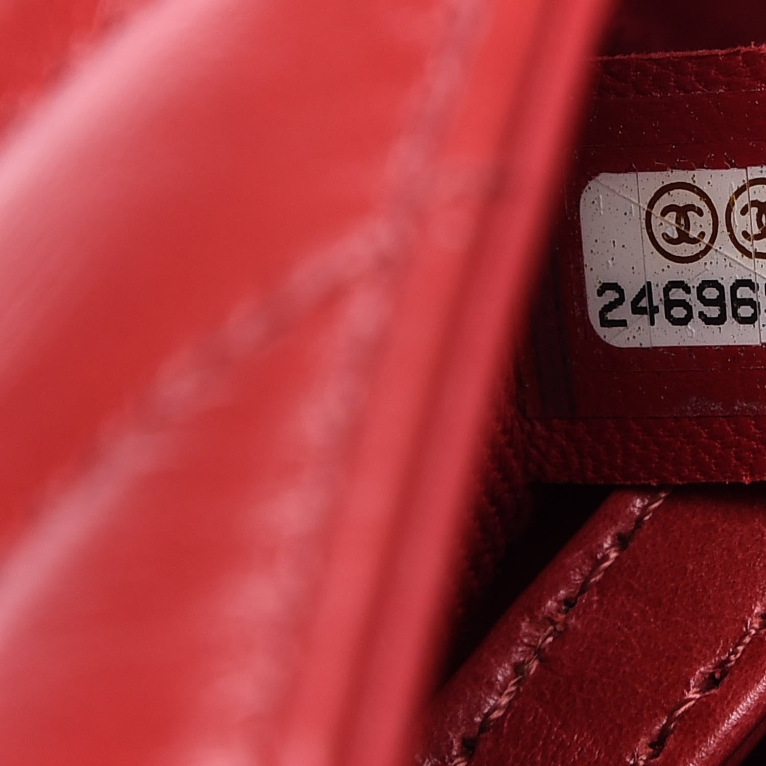 Chanel Calfskin Chevron Quilted Small Coco Handle Flap Red 9 of 10