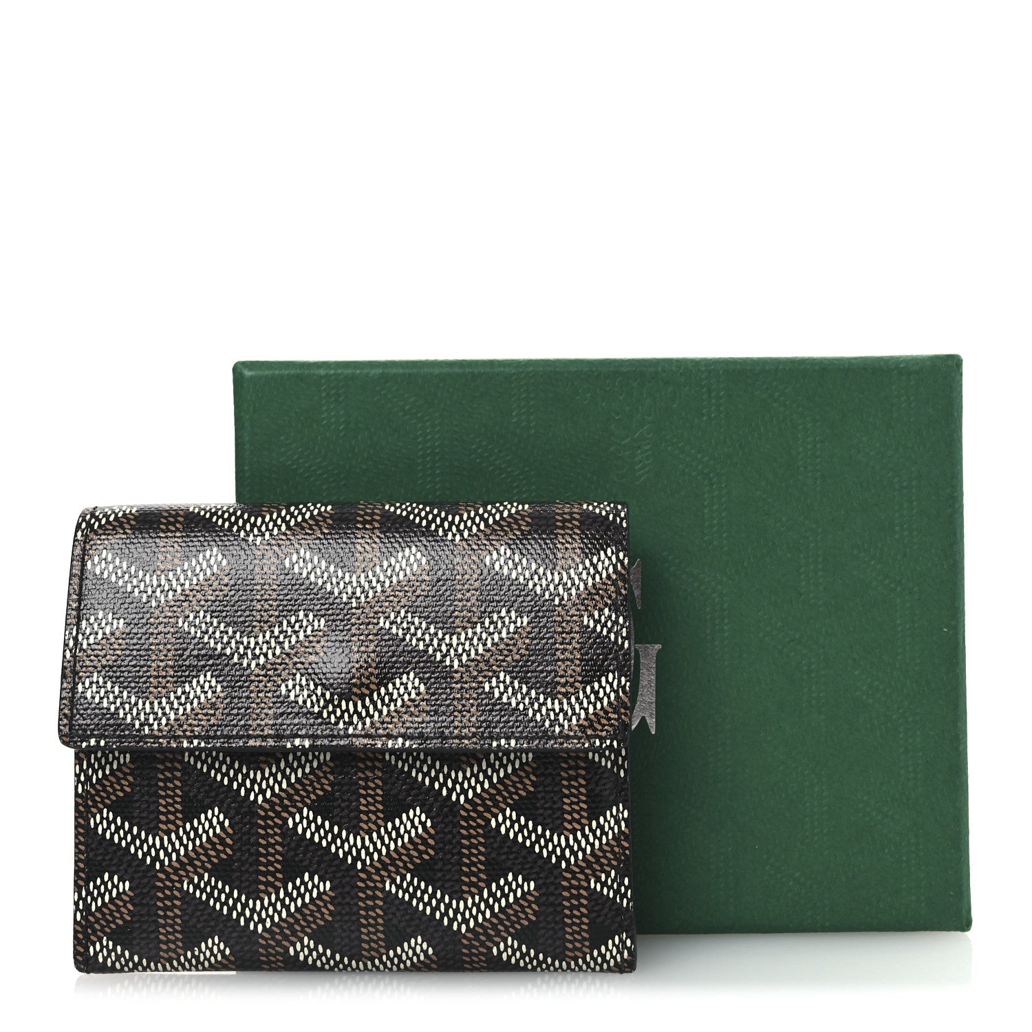 Goyard Goyardine Marigny Coin Purse Wallet Black Gold 7 of 7