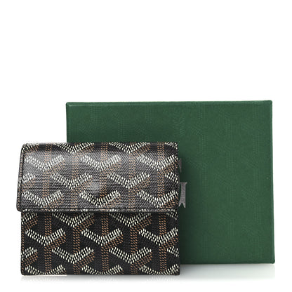 Goyard Goyardine Marigny Coin Purse Wallet Black Gold 7 of 7
