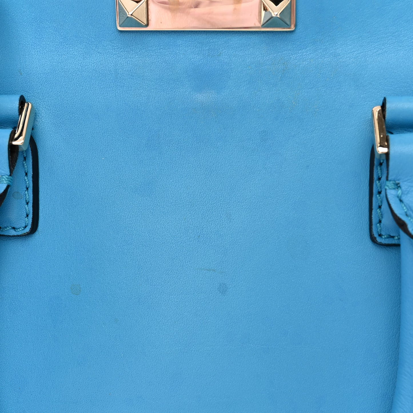 Vitello Small Rockstud Double Handle Tote Parrot
