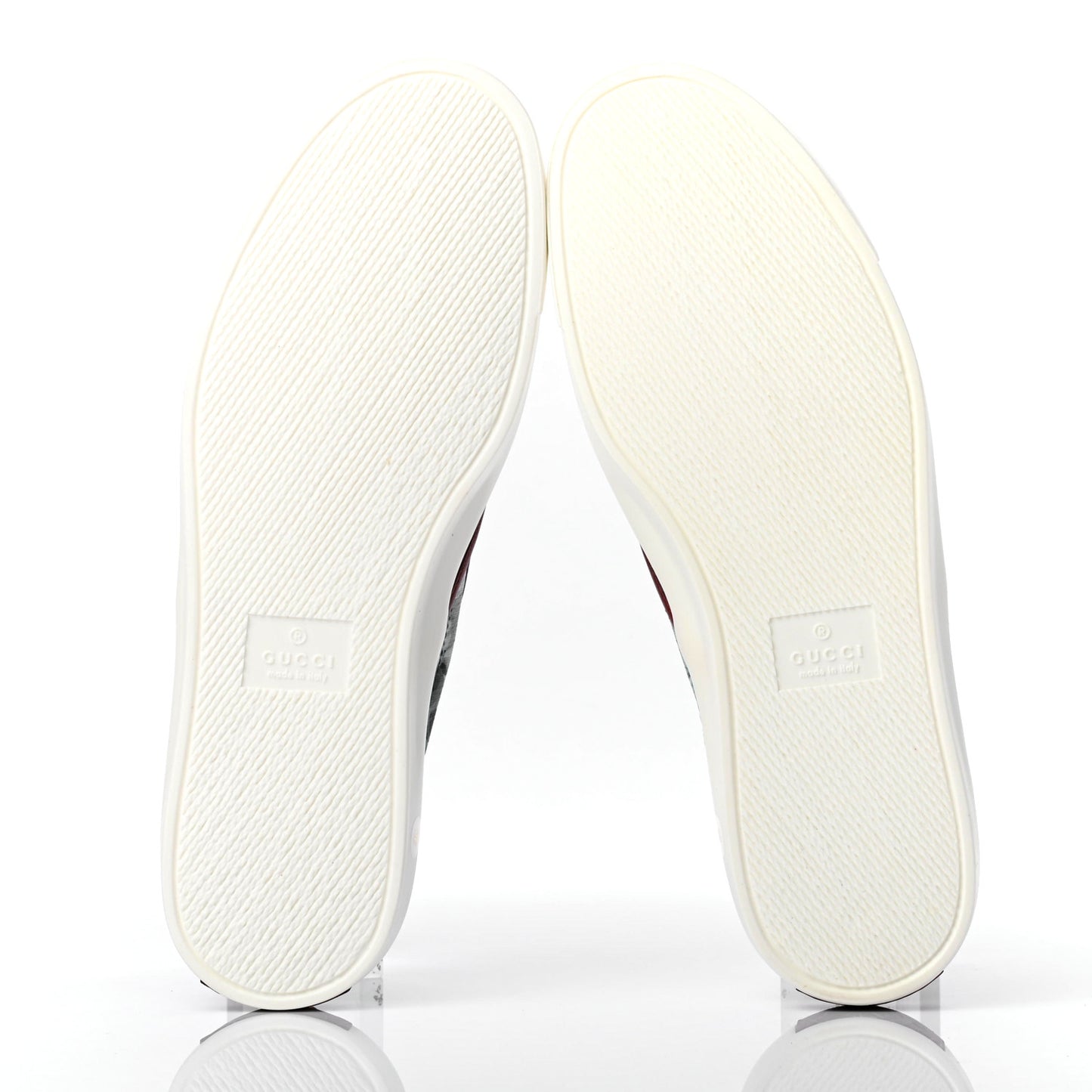 GG Supreme Monogram Blooms Womens Slip On Sneakers 38 Beige Blue Navy Red