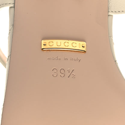 Gucci Nappa Matelasse Double G 35mm Thong Sandals 39.5 Mystic White 7 of 9