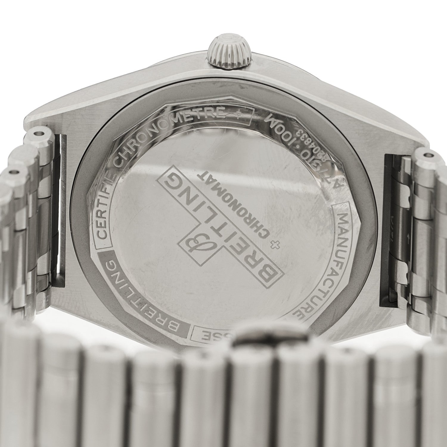 Breitling Stainless Steel Diamond 32mm Chronomat Quartz Watch Pink A77310101K1A1 4 of 5