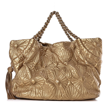 Chanel Calfskin Embroidered Ca D’Oro Tote Gold 1 of 14