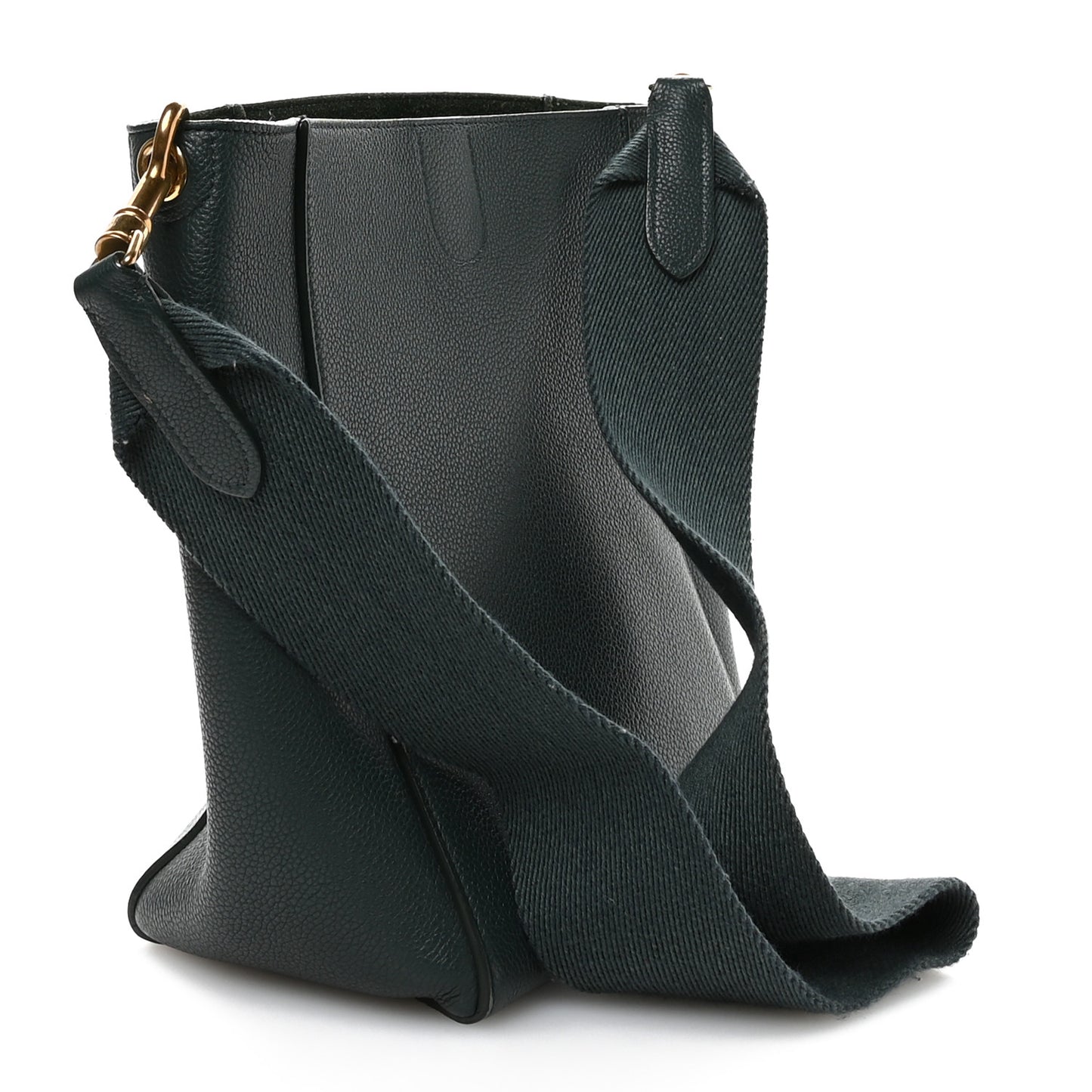 Soft Grained Calfskin Small Sangle Bucket Bag Amazone