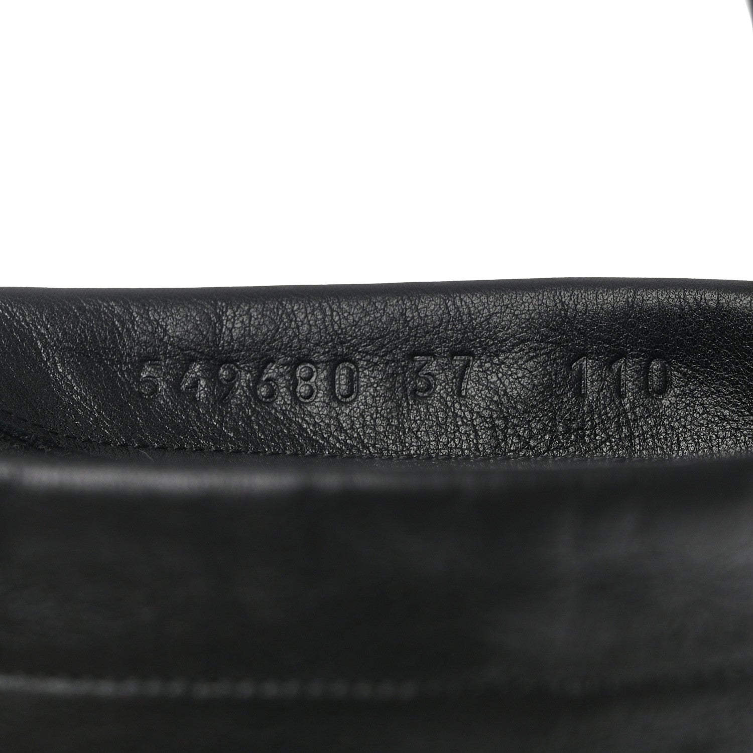 Gucci Deauville Calfskin Cinched Knee High Boots 37 Black 8 of 9
