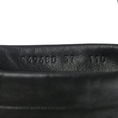 Gucci Deauville Calfskin Cinched Knee High Boots 37 Black 8 of 9