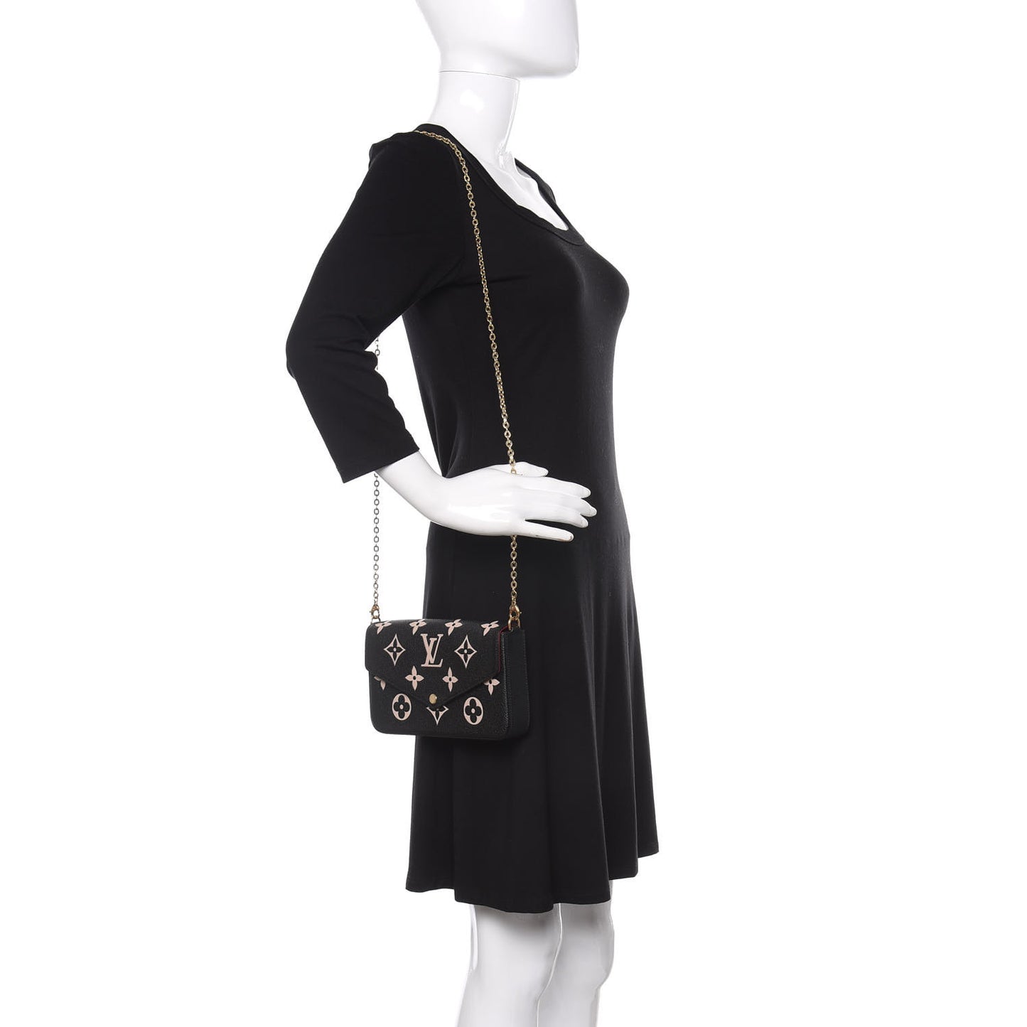 Empreinte Monogram Giant Felicie Pochette Black Beige