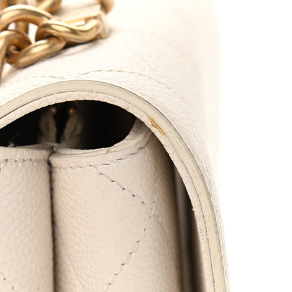 Chanel Grained Calfskin Small Stitched Flap White 6 of 13