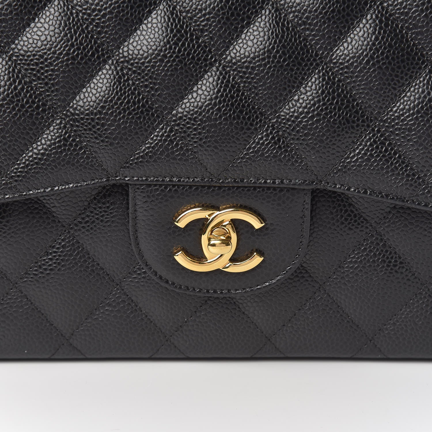 Chanel Caviar Quilted Jumbo Double Flap Black 10 of 11