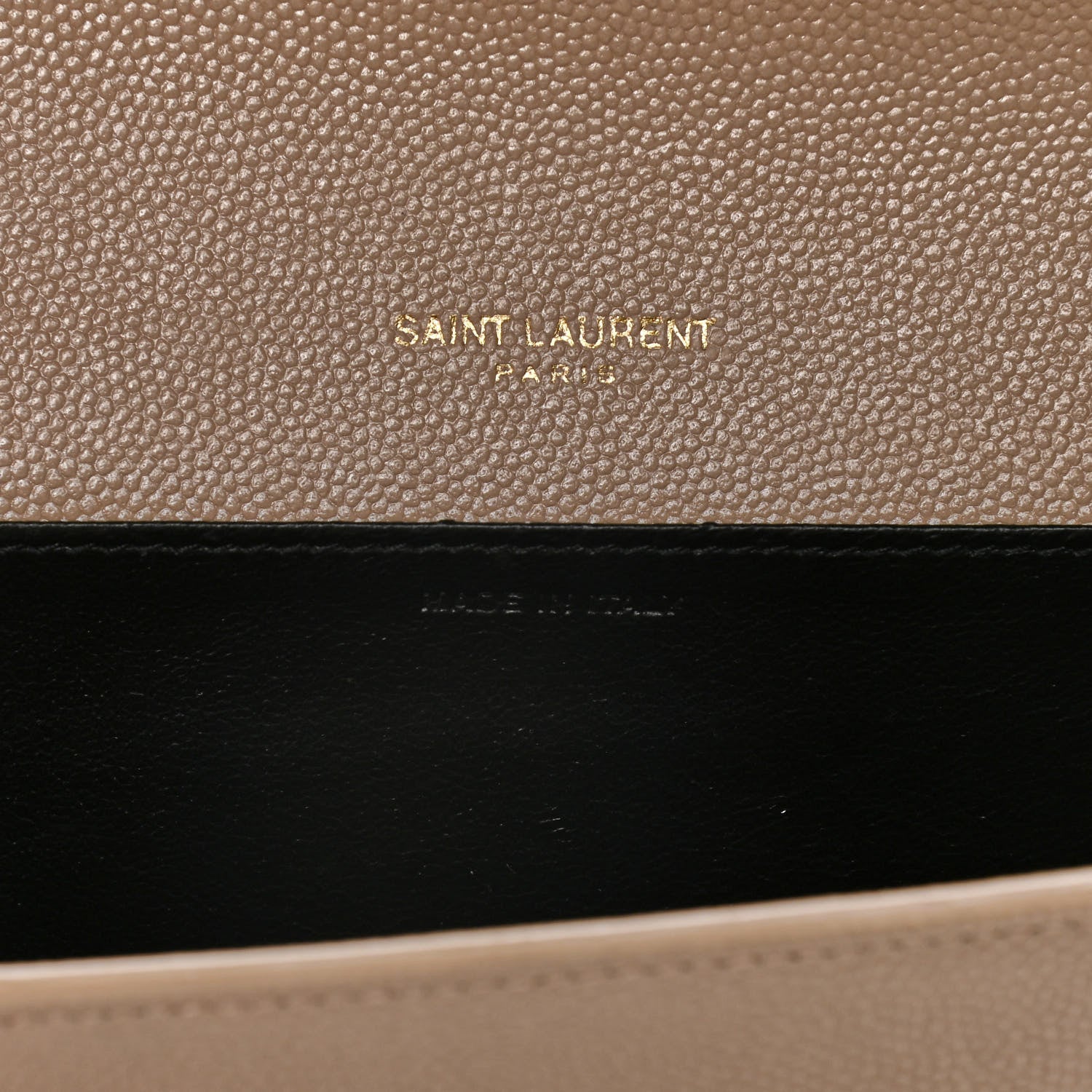 Saint Laurent Grain De Poudre Monogram Uptown Chain Wallet Nude Powder 7 of 10