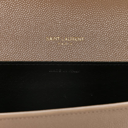 Saint Laurent Grain De Poudre Monogram Uptown Chain Wallet Nude Powder 7 of 10