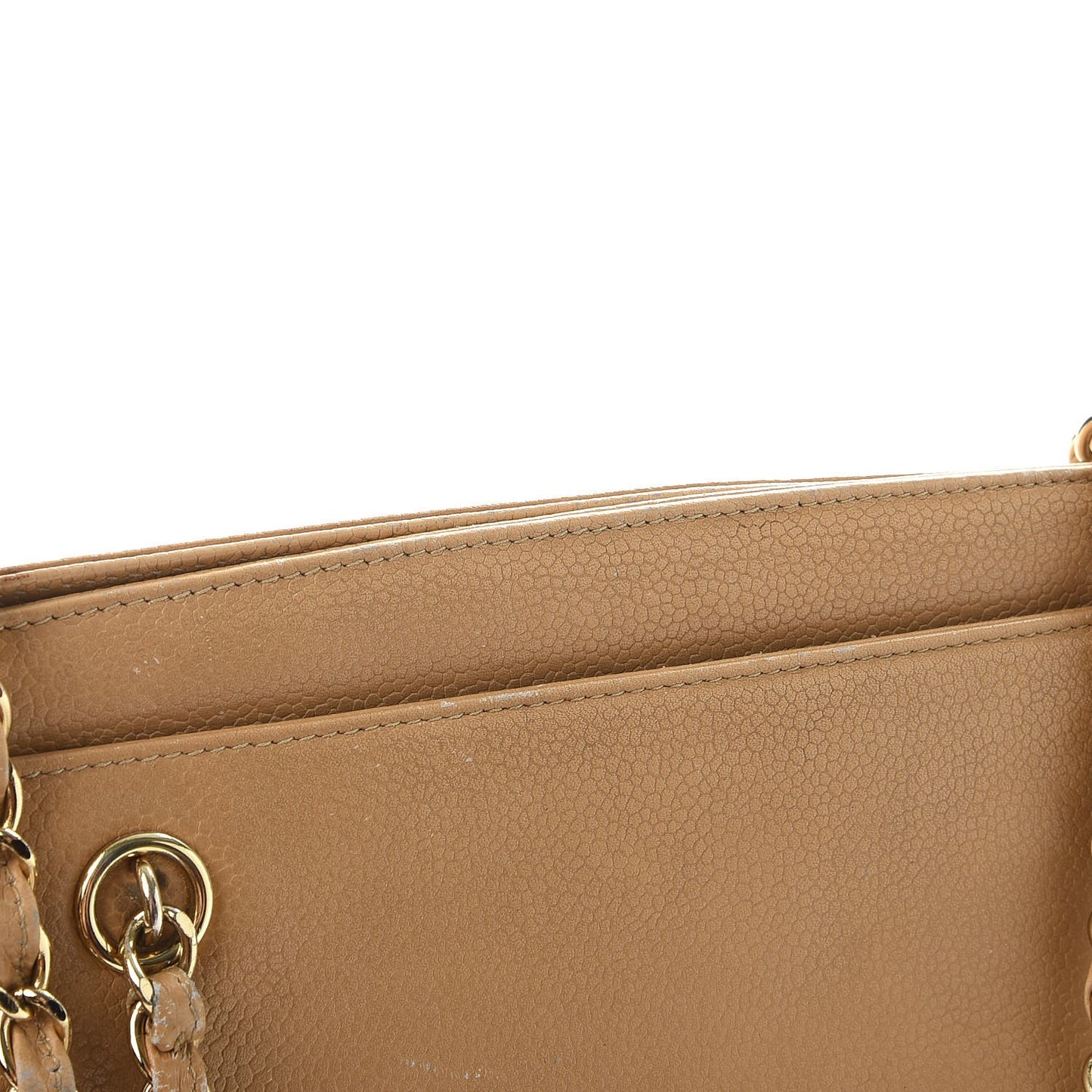 Caviar CC Small Tote Bag Beige