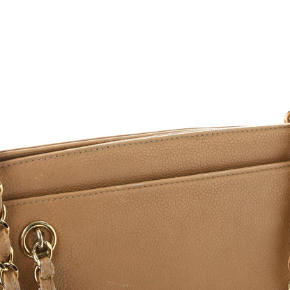 Chanel Caviar CC Small Tote Bag Beige 26 of 27
