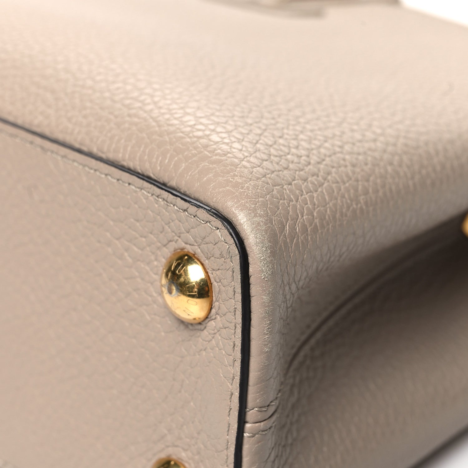 Louis Vuitton Taurillon Capucines BB Galet 10 of 14