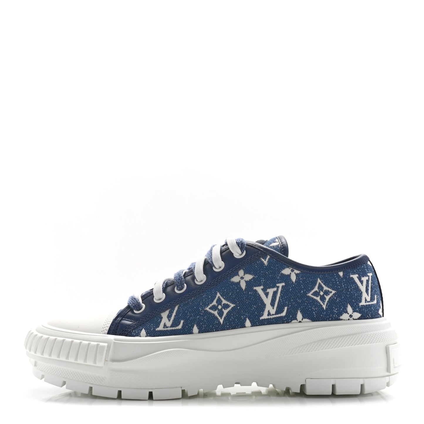 Denim Monogram Squad Sneakers 40 Marine