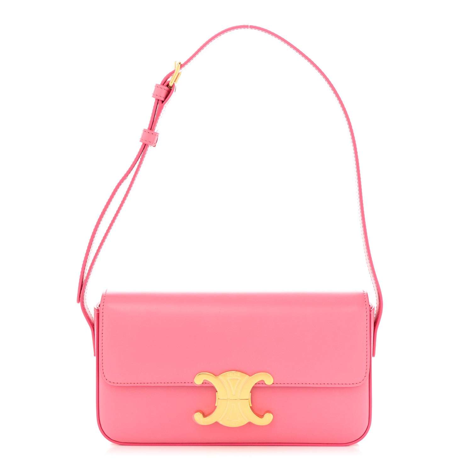 Celine Shiny Calfskin Triomphe Flamingo 1 of 10