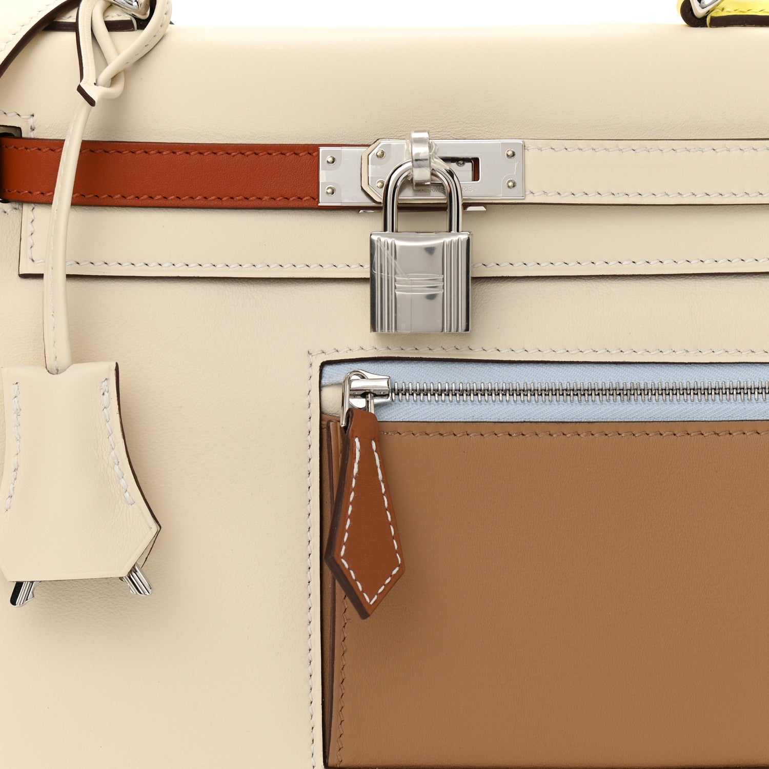 Hermes Swift Colormatic Kelly Retourne 25 Nata Cuivre Lime Mauve Sylvestre Bleu Brume 8 of 11