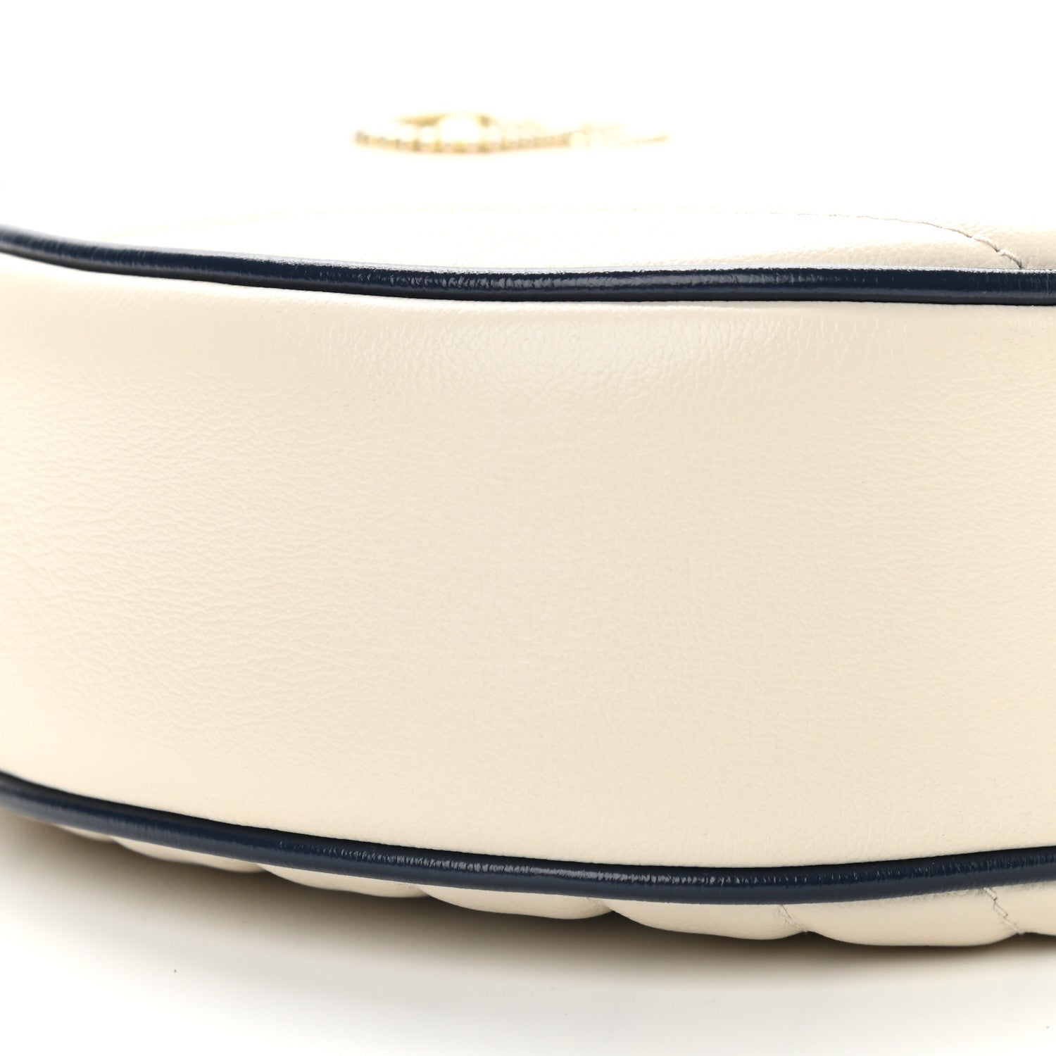 Gucci Azalea Calfskin Matelasse Diagonal Mini Torchon GG Marmont Round Shoulder Bag Mystic White Blue Agata 8 of 9