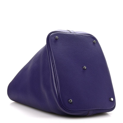 Hermes Taurillon Clemence Picotin Lock 26 GM Iris 3 of 11